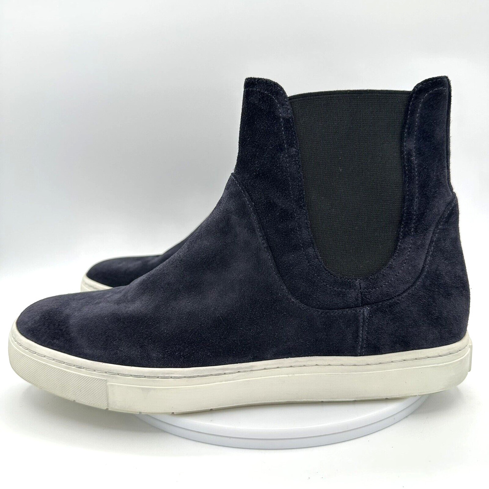 Vince Nira Sneakers Chelsea Boots Womens 9M Black Suede Comfort Water Repellent